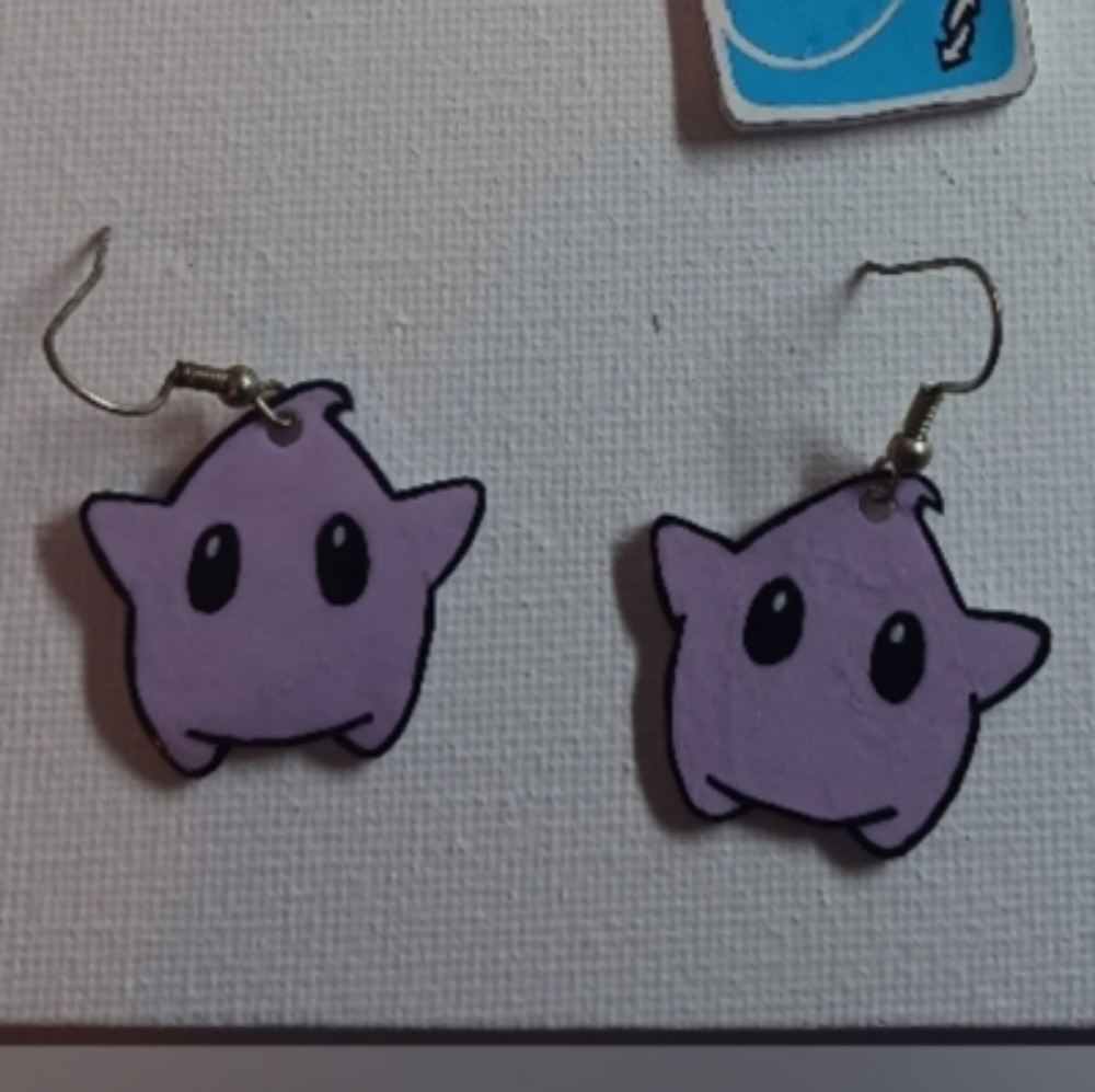 4/$60 New Purple Luma Pair of Earrings - Hand-Made